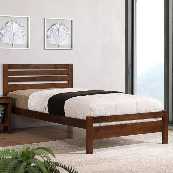 Astley Solid Hardwood Single Bed In Antique Oak