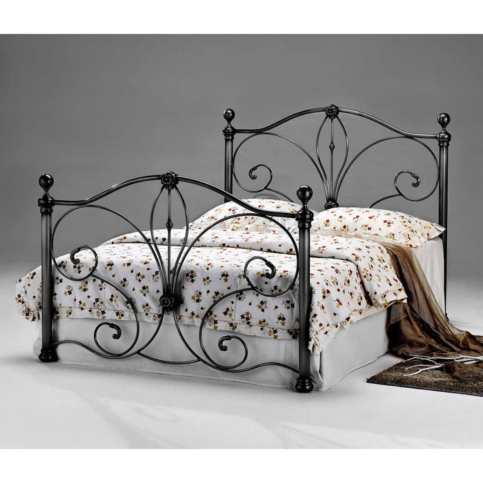 Diane Metal Double Bed In Black
