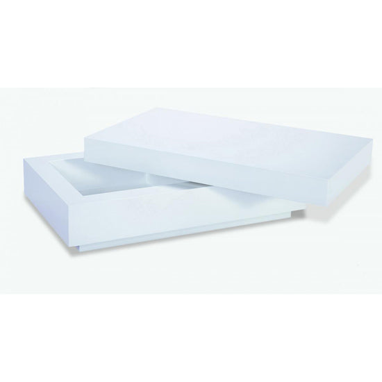 Dibble Rectangular High Gloss Coffee Table In White