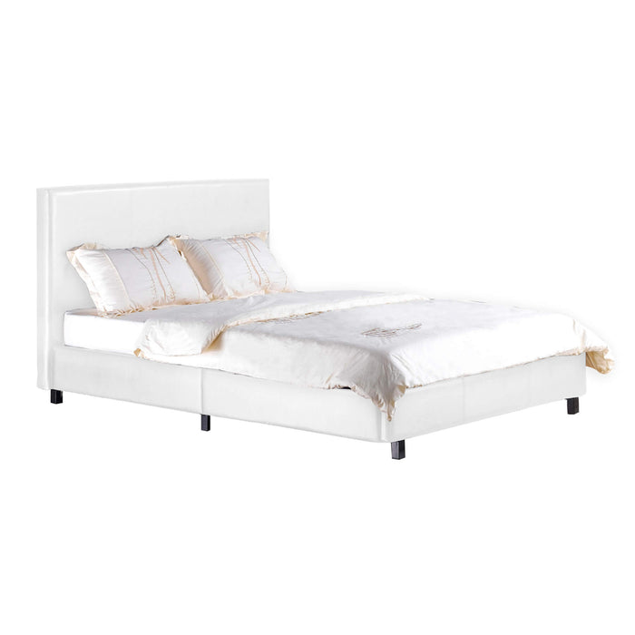 Fusion Faux Leather Single Bed In White