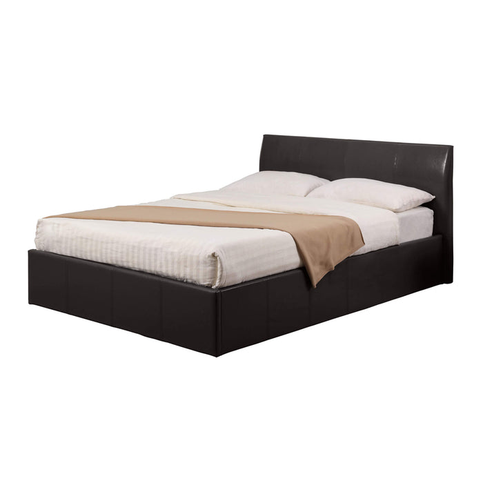 Fusion Storage Faux Leather 6 Foot Bed In Brown