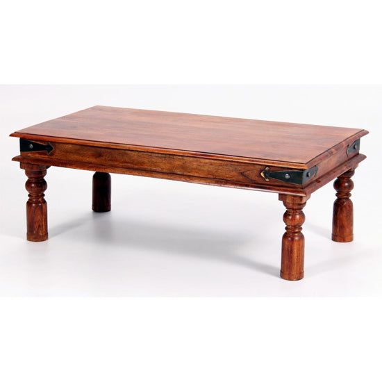 Jaipur Deco Solid Acacia Coffee Table In Mahogany