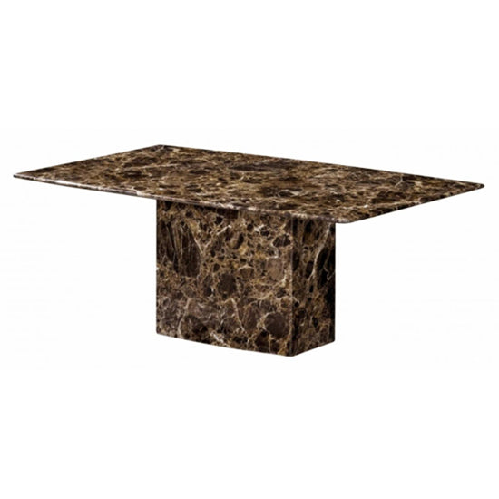 Kiev Rectangular Marble Coffee Table In Natural Stone