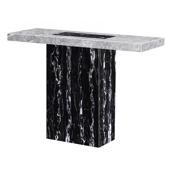 Lotus Marble Console Table In Natural Stone