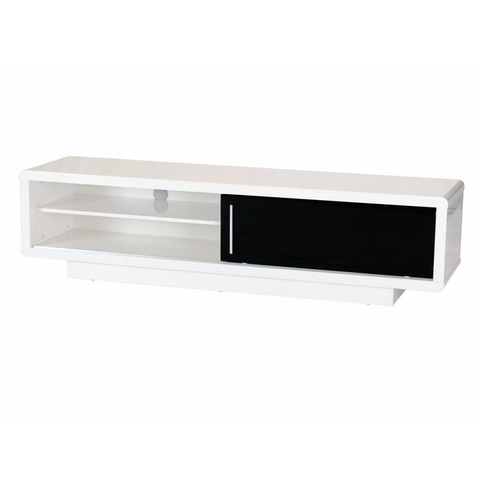 Newham High Gloss TV Stand With 1 Sliding Door In White