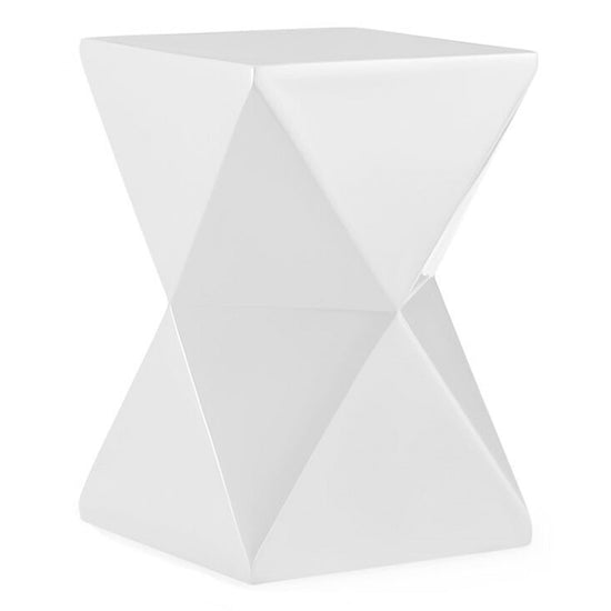 Nomad Square High Gloss Lamp Table In White