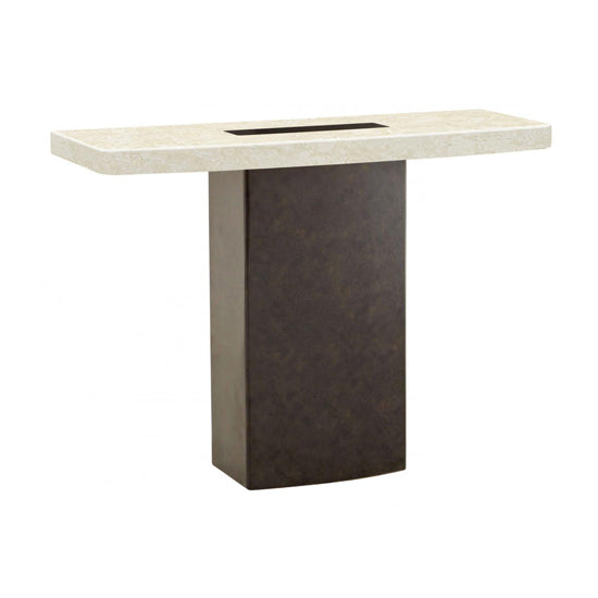 Panjin Marble Console Table In Natural Stone