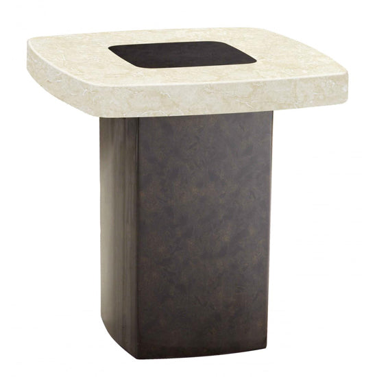 Panjin Marble Lamp Table In Cream Natural Stone