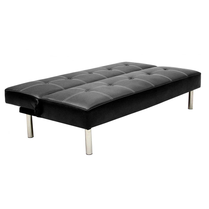 Venus Faux Leather Sofa Bed In Black