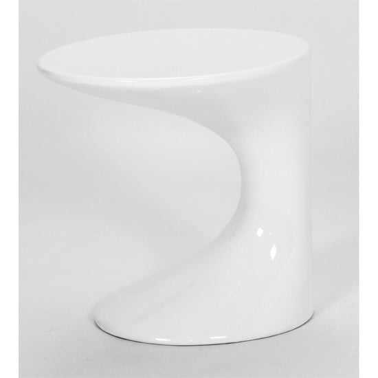 Wilcox High Gloss Lamp Table In White