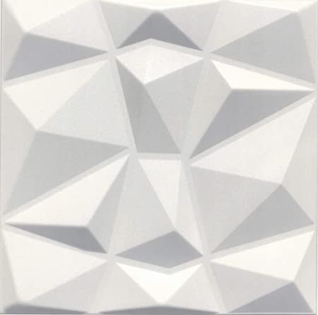 3D PVC White Diamond Wall Panel