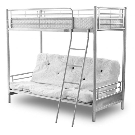 Alaska Metal Futon Bunk Bed In Silver