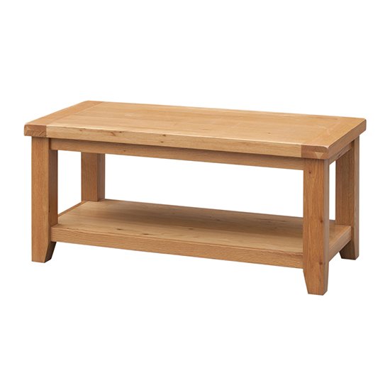 Akron Wooden Coffee Table In Light Oak