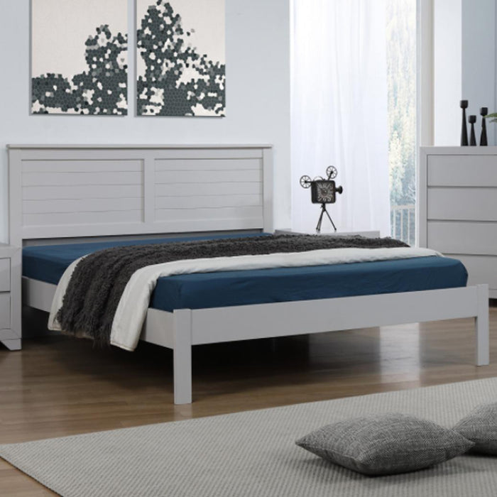 Auriga Grey Solid Wood 4 Foot Bed