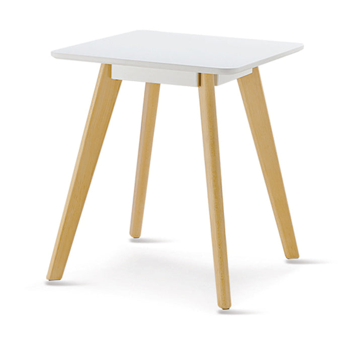 Belgium Square Wooden Lamp Table In White
