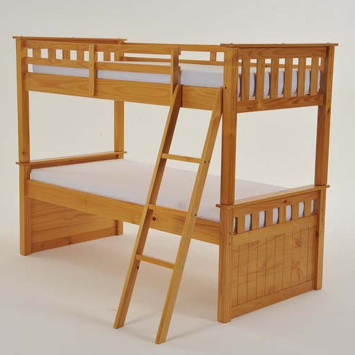 Carlton Solid Wood Bunk Bed In Oak