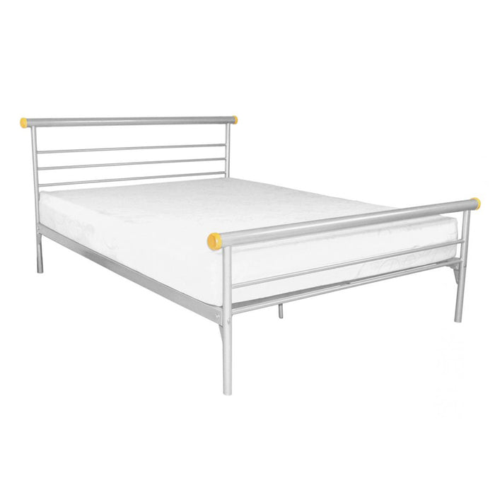 Celine Metal Single Bed In Silver