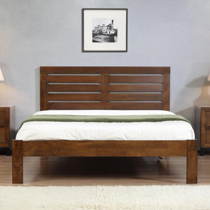 Vulcan Solid Wood Single Bed In Rustic Oak