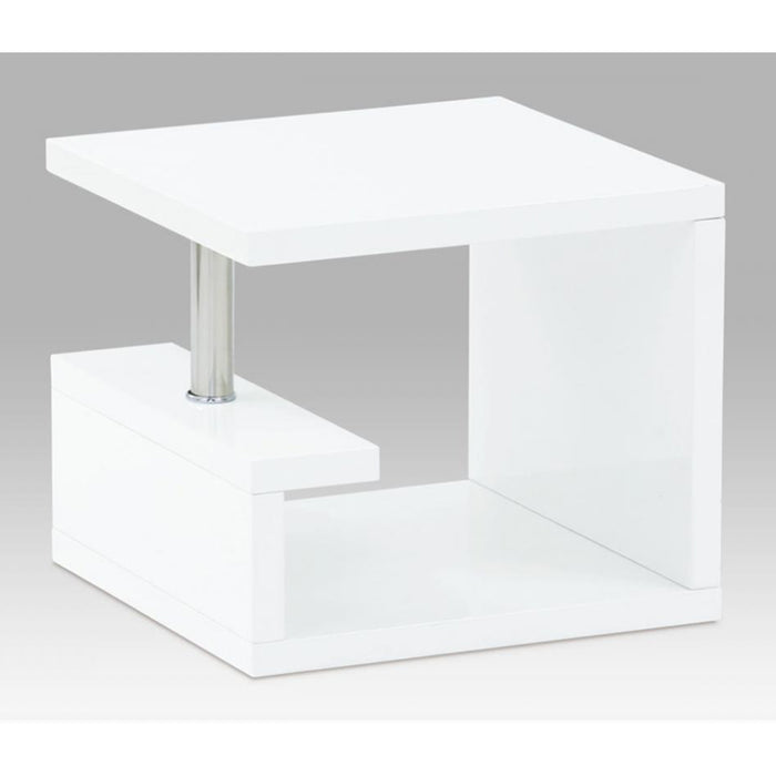 Eriko High Gloss Lamp Table In White