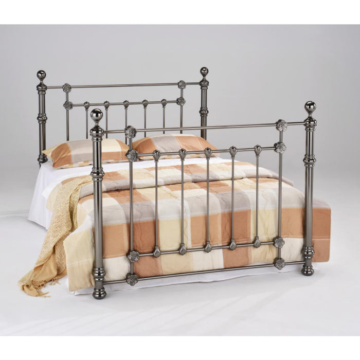 Easton Black Nickel Metal 4FT6 Double Bed