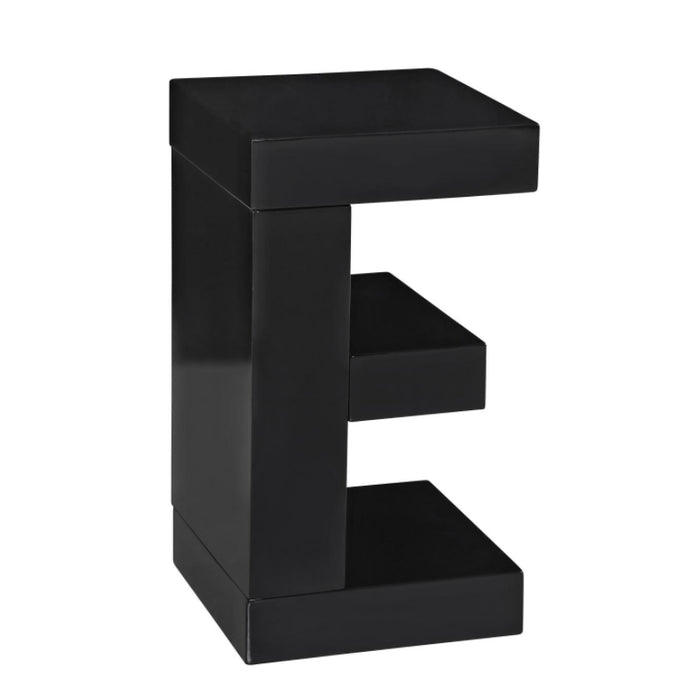 Eve High Gloss Lamp Table In Black