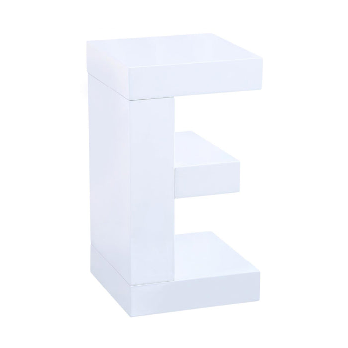 Eve High Gloss Lamp Table In White