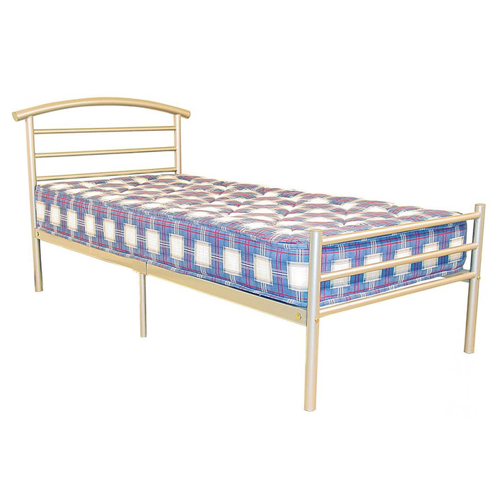 Brenington Metal Single Bed In Silver