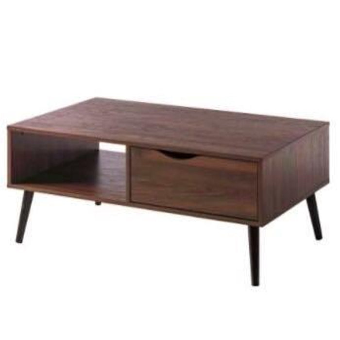 Gadsden Wooden Coffee Table In Walnut