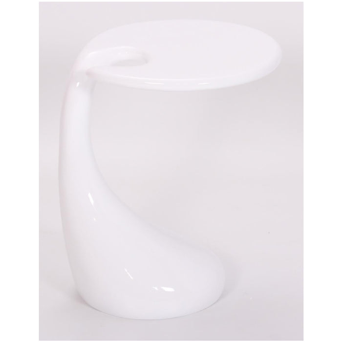 Houston High Gloss Lamp Table In White