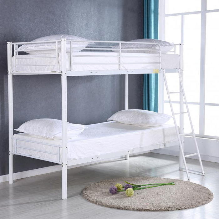 Himley Metal Bunk Bed In White