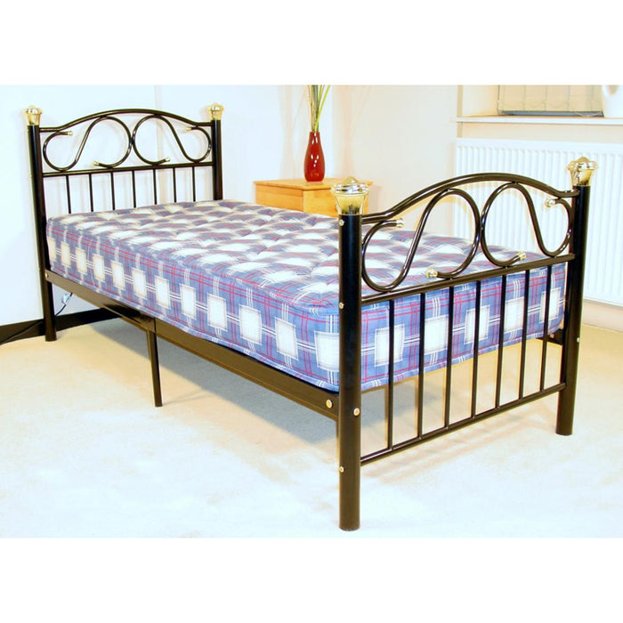 Lamar Black Metal 5FT King Size Bed