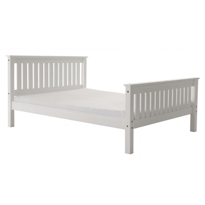 Manila Pine Wood High Footend 4 Foot Bed In White