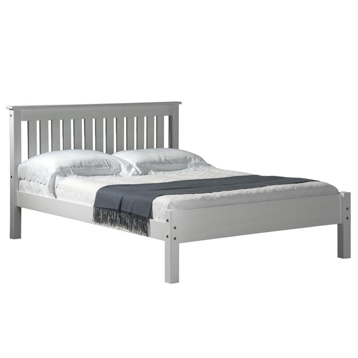Manila Pine Wood Low Footend 4 Foot Bed In White