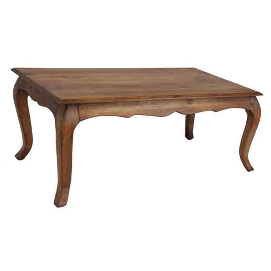 Manitowoc Wooden Coffee Table In Brunt Oak