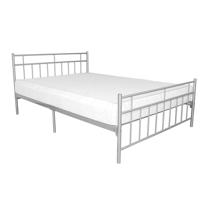 Davina Metal Contract Single Bed In Silver