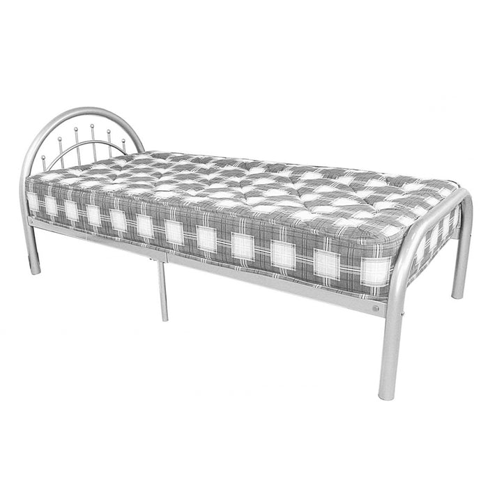 Morning Metal Single Bed In Silver