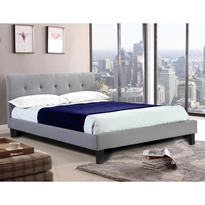 Hollywell Linen Fabric 4 Foot Bed In Grey