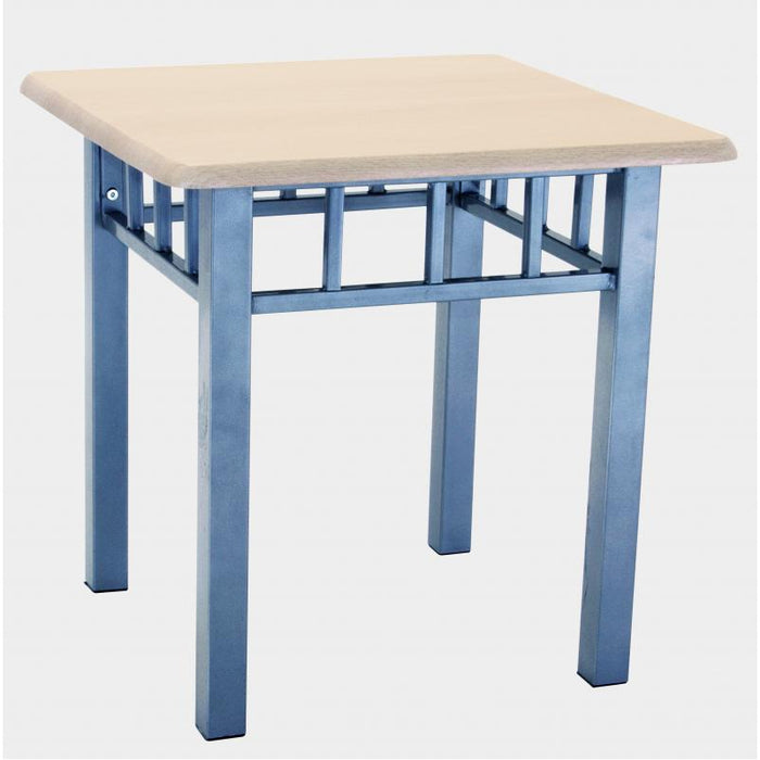 Oslo Wooden Lamp Table In Silver And Beech