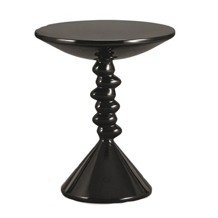 Paradise Wooden Lamp Table In Black High Gloss