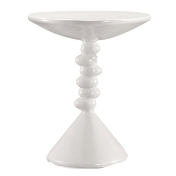 Paso High Gloss Lamp Table In White