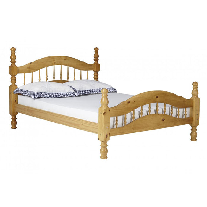 Pegasi Antique Pine Wood 5FT King Size Bed