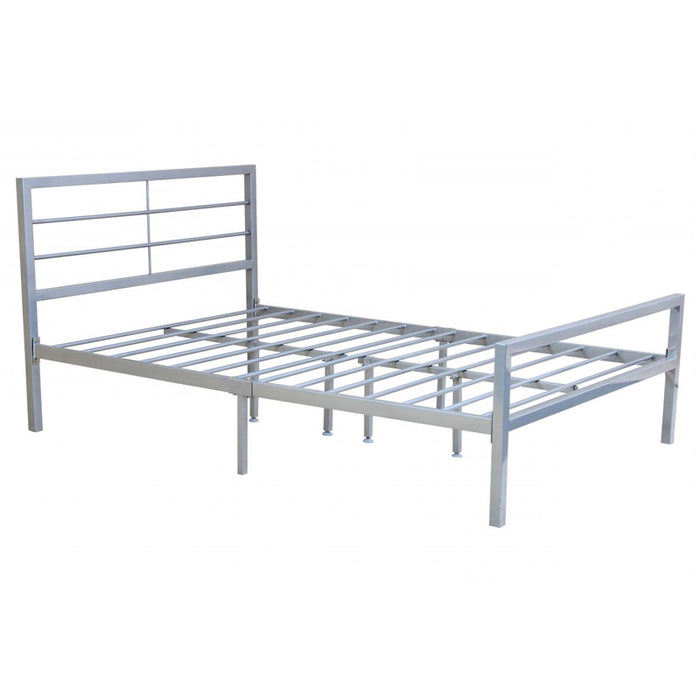 Jennifer Contract Metal 4 Foot Bed In Silver