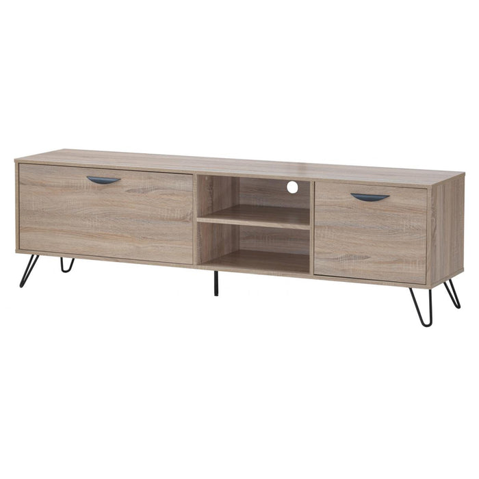 Sarnia Wooden TV Stand With 2 Doors In Oak Effect