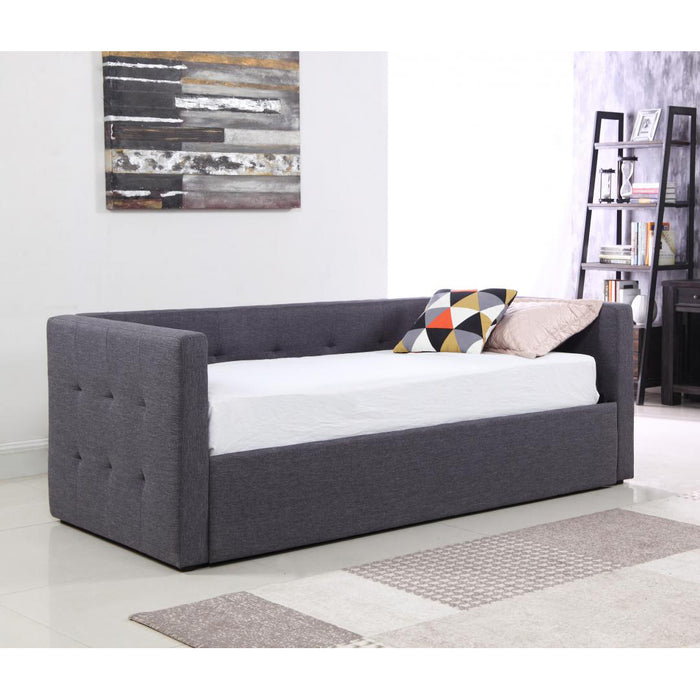 Congo Linen Fabric Day Bed In Grey