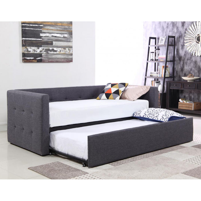 Congo Linen Fabric Day Bed In Grey
