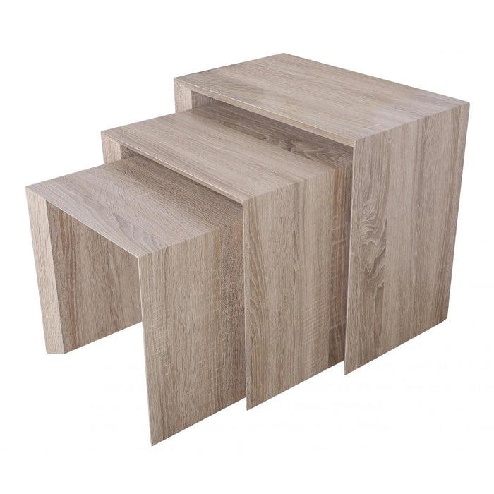 Forrest Wooden Nest Of 3 Tables In Natural