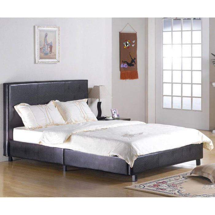 Fusion Faux Leather 4 Foot Bed In Black