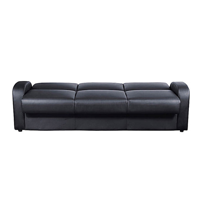 Kimberly Faux Leather Sofa Bed In Black