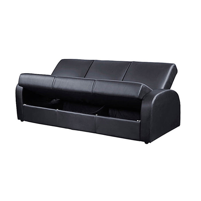 Kimberly Faux Leather Sofa Bed In Black