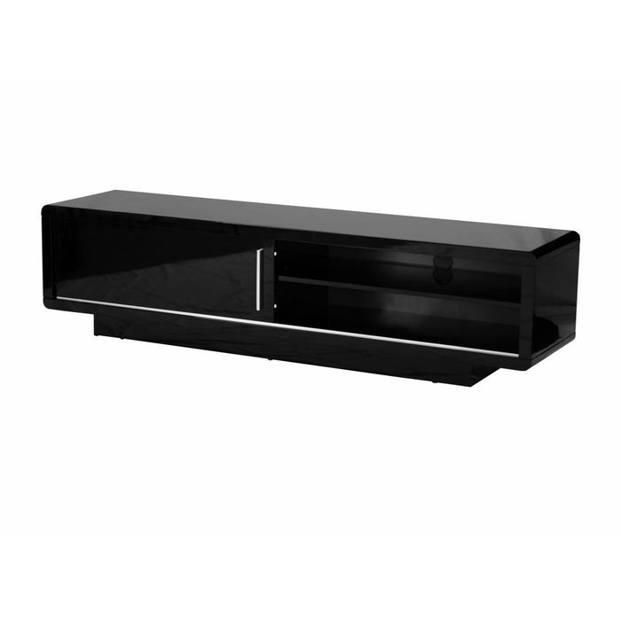 Newham High Gloss TV Stand With 1 Sliding Door In Black